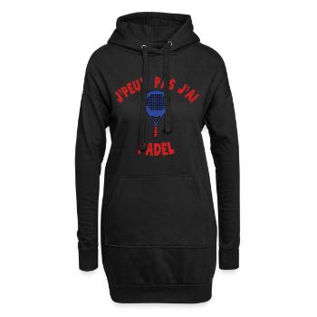 Ich kann nicht Padel haben - Hoodie-Kleid - Schwarz - Vorne