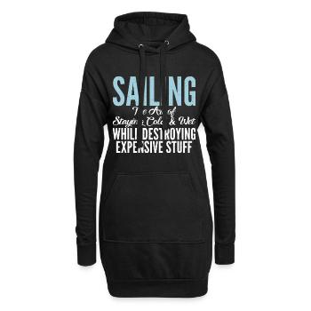Katamaran-segeln - Hoodie-Kleid - Schwarz - Vorne