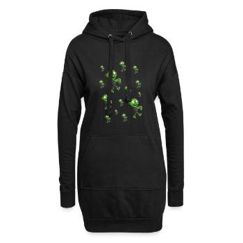 ZOMBIES - ZOMBIE - HALLOWEEN - Hoodie-Kleid - Schwarz - Vorne