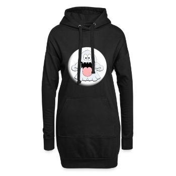 GESPENST - MONDSCHEIN - HALLOWEEN - KIND - KINDER - Hoodie-Kleid - Schwarz - Vorne