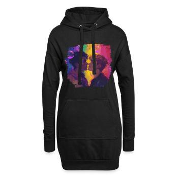 Boy meets Boy - Pride and Strong - LGBTQIA+ - Hoodie-Kleid - Schwarz - Vorne