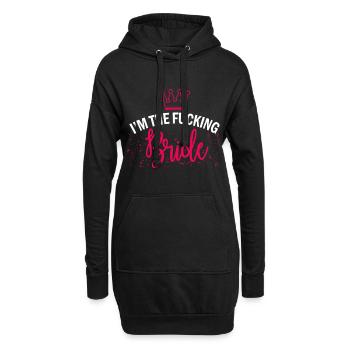 poule - Sweat-shirt à capuche long Femme - noir - Devant