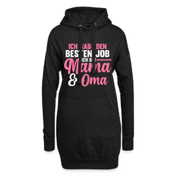 Großmutter Großmama Omi Oma - Hoodie-Kleid - Schwarz - Vorne
