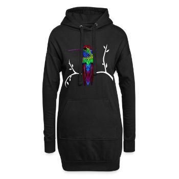 kohlibrie sur une branche - Sweat-shirt à capuche long Femme - noir - Devant