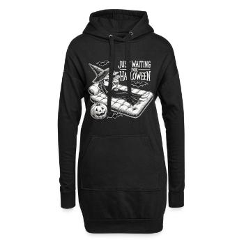 Temps de la sorcière : Détente et cocktail - Sweat-shirt à capuche long Femme - noir - Devant
