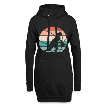 Basketball Basketballerin Frauen Basketball - Hoodie-Kleid - Schwarz - Vorne