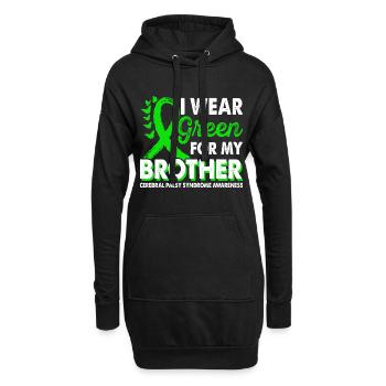 Portez du vert pour sensibiliser à la - Sweat-shirt à capuche long Femme - noir - Devant