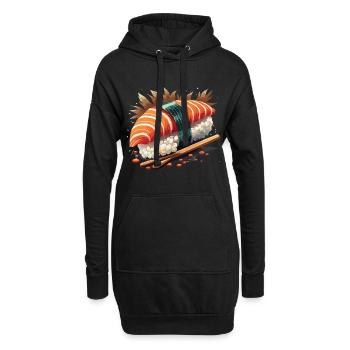 Sushi Passion: Sushi japonais authentique - Sweat-shirt à capuche long Femme - noir - Devant