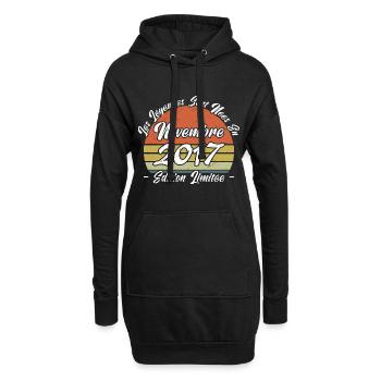 Les légendes sont nées en Novembre 2017 Cadeau. - Sweat-shirt à capuche long Femme - noir - Devant