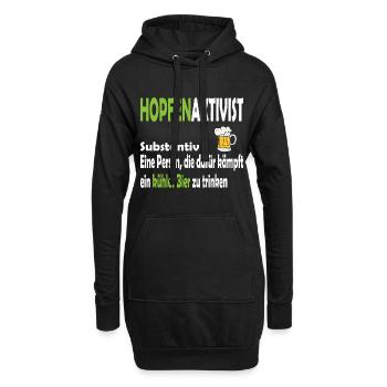Hopfenaktivist Eine Person die für ihr kühles Bier - Hoodie-Kleid - Schwarz - Vorne