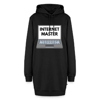 Internet - Hoodie-Kleid - Schwarz - Vorne - AI Model Female 172 light (172cm)