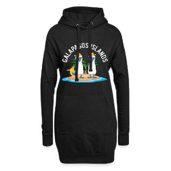 Galapagosinseln Blaufußtölpel Weihnachten - Hoodie-Kleid - Schwarz - Vorne