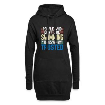 Nageur Offrez aux gens qui n’aiment pas nager - Sweat-shirt à capuche long Femme - noir - Devant