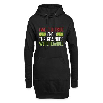 Le cadeau du joueur est sorti une fois que les graphismes ont été - Sweat-shirt à capuche long Femme - noir - Devant
