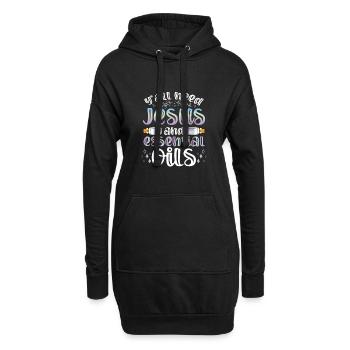 Don chrétien Vous avez tous besoin de Jésus et d’huiles essentielles - Sweat-shirt à capuche long Femme - noir - Devant