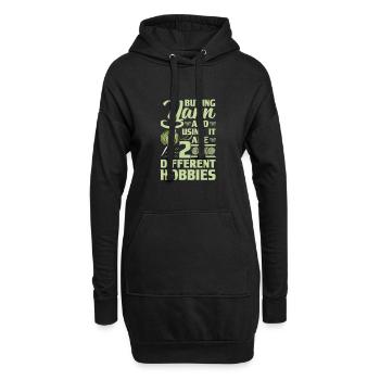 Tricoter Humour Acheter du fil et l’utiliser 2 - Sweat-shirt à capuche long Femme - noir - Devant
