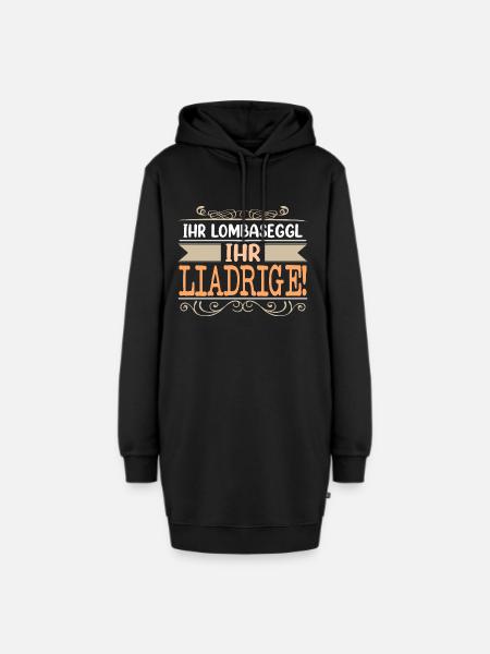 Ihr Lombaseggl Ihr Liadrige - Hoodie-Kleid - Schwarz