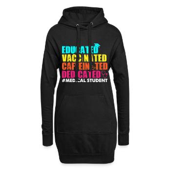 Étudiant en médecine - Sweat-shirt à capuche long Femme - noir - Devant