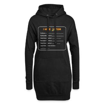 Autism tap - Sweat-shirt à capuche long Femme - noir - Devant
