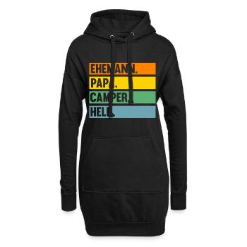 Papa Vater Wohnmobil Wohnwagen Caravan Camping Cam - Hoodie-Kleid - Schwarz - Vorne
