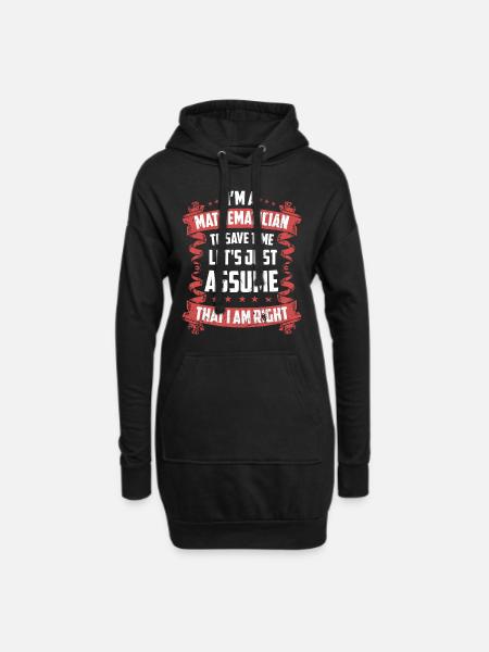 Mathematik Naturwissenschaft - Hoodie-Kleid - Schwarz