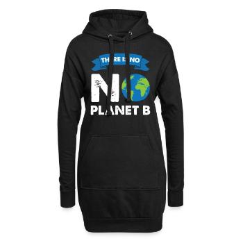 Idée de cadeau pour la protection de l'environnement contre le changement climatique - Sweat-shirt à capuche long Femme - noir - Devant