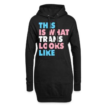 Pride This is what trans looks like - Sweat-shirt à capuche long Femme - noir - Devant