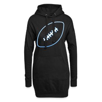 American Football Ball Flag Football Spieler - Hoodie-Kleid - Schwarz - Vorne