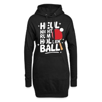 Tischtennis Tischtennisspieler - Hoodie-Kleid - Schwarz - Vorne