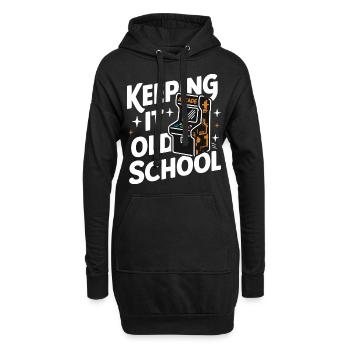 Arcade Spielhalle Spielautomat Gamer Gaming - Hoodie-Kleid - Schwarz - Vorne