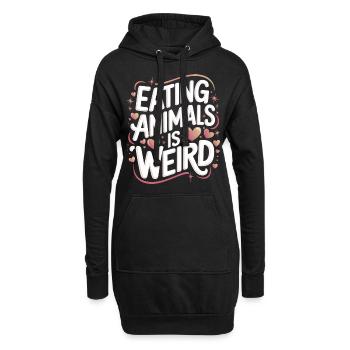Végétarien Végétalien Végétarien Végétarien - Sweat-shirt à capuche long Femme - noir - Devant