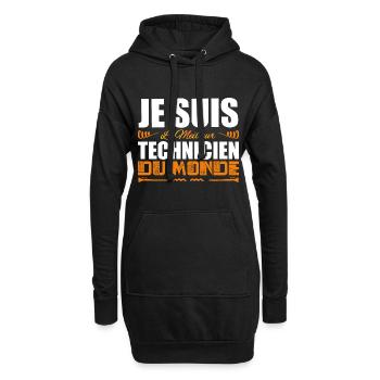 Je Suis Le Meilleur Technicien Du Monde, Cadeau. - Sweat-shirt à capuche long Femme - noir - Devant