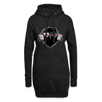 England und Namibia Namibische Fahne Flaggen - Hoodie-Kleid - Schwarz - Vorne