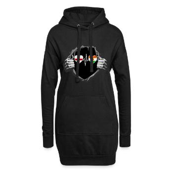 England und Niger Nigrische Fahne Flaggen - Hoodie-Kleid - Schwarz - Vorne