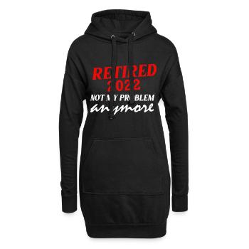 Retired 2022 Rentner Pensionär Rente - Hoodie-Kleid - Schwarz - Vorne