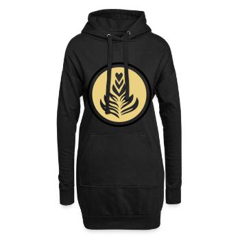 Kaffee Barista Cafe - Hoodie-Kleid - Schwarz - Vorne