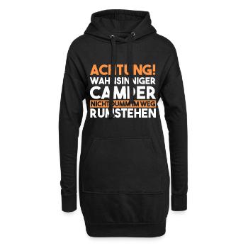 Wohnmobil Wohnwagen Caravan Camping Camper - Hoodie-Kleid - Schwarz - Vorne