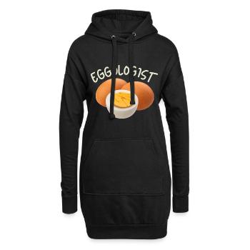 Ei, Eier, lustiger Spruch - Hoodie-Kleid - Schwarz - Vorne