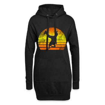 Breakdancing Breakdance Tanzen - Hoodie-Kleid - Schwarz - Vorne