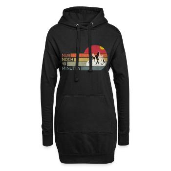 Bergsteigen Nur noch 10 Minuten Wandern - Hoodie-Kleid - Schwarz - Vorne