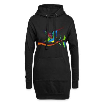 belle kohlibrie - Sweat-shirt à capuche long Femme - noir - Devant