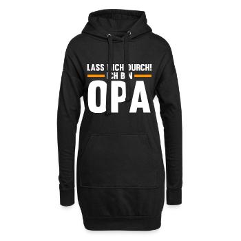 Großvater Großpapa Opi Opa - Hoodie-Kleid - Schwarz - Vorne