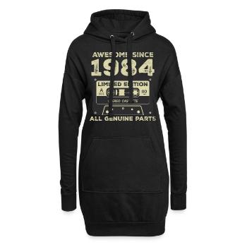 1984 Geburtstag geboren im Jahr 1984 Vintage Retro - Hoodie-Kleid - Schwarz - Vorne