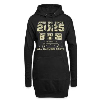 2025 Geburtstag geboren im Jahr 2025 Vintage Retro - Hoodie-Kleid - Schwarz - Vorne