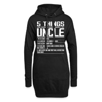 5 Things You Should Know About My Uncle Fun Uncle - Sweat-shirt à capuche long Femme - noir - Devant