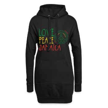 Jamaica Liebe Jamaika Urlaub Rasta - Hoodie-Kleid - Schwarz - Vorne