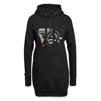 Dorsch Flüsterer Angeln - Hoodie-Kleid - Schwarz - Vorne