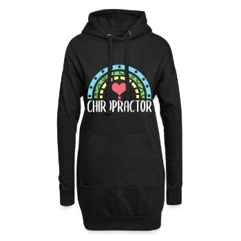 Chiropraticien Physiothérapeute Vintage I Cadeau - Sweat-shirt à capuche long Femme - noir - Devant