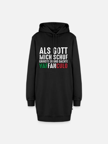 Italien Italiener Vaffanculo - Hoodie-Kleid - Schwarz