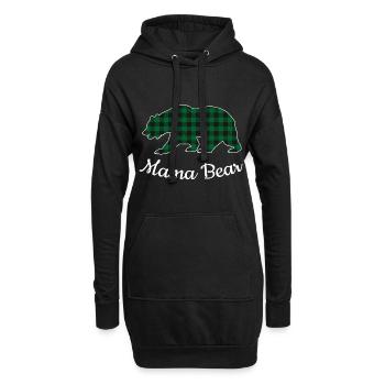Mama Bear - Hoodie-Kleid - Schwarz - Vorne